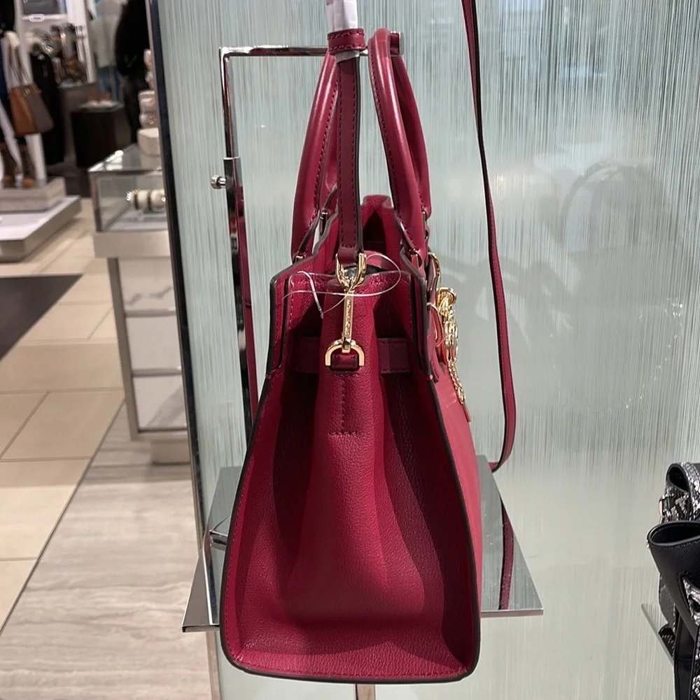 MICHAEL KORS HAMILTON MEDIUM SATCHEL Dark Cherry COLOR - Picture 16 of 16